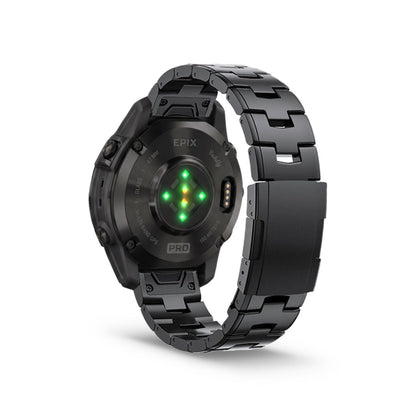 Evo Titanium Garmin Epix Gen 2 Bands Replacement Quick Change 20mm For 42mm Watch Black