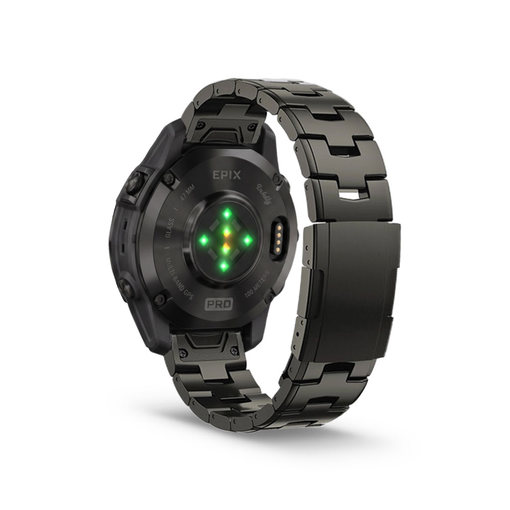 Evo Titanium Garmin Epix Gen 2 Bands Replacement Quick Change 20mm For 42mm Watch Grey