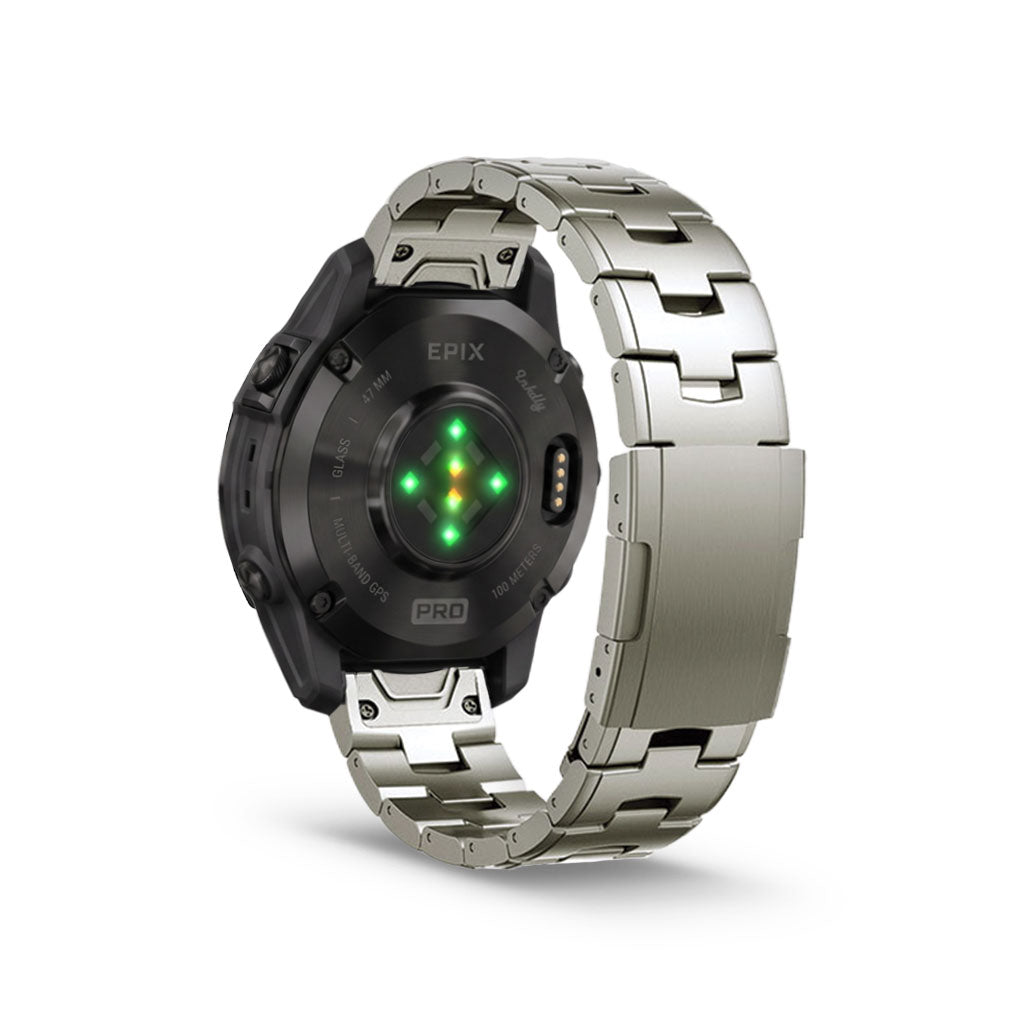 Evo Titanium Garmin Epix Gen 2 Bands Replacement Quick Change 20mm For 42mm Watch Natural