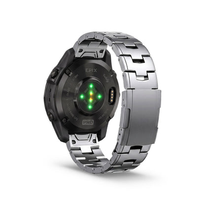 Evo Titanium Garmin Epix Gen 2 Bands Replacement Quick Change 20mm For 42mm Watch Silver