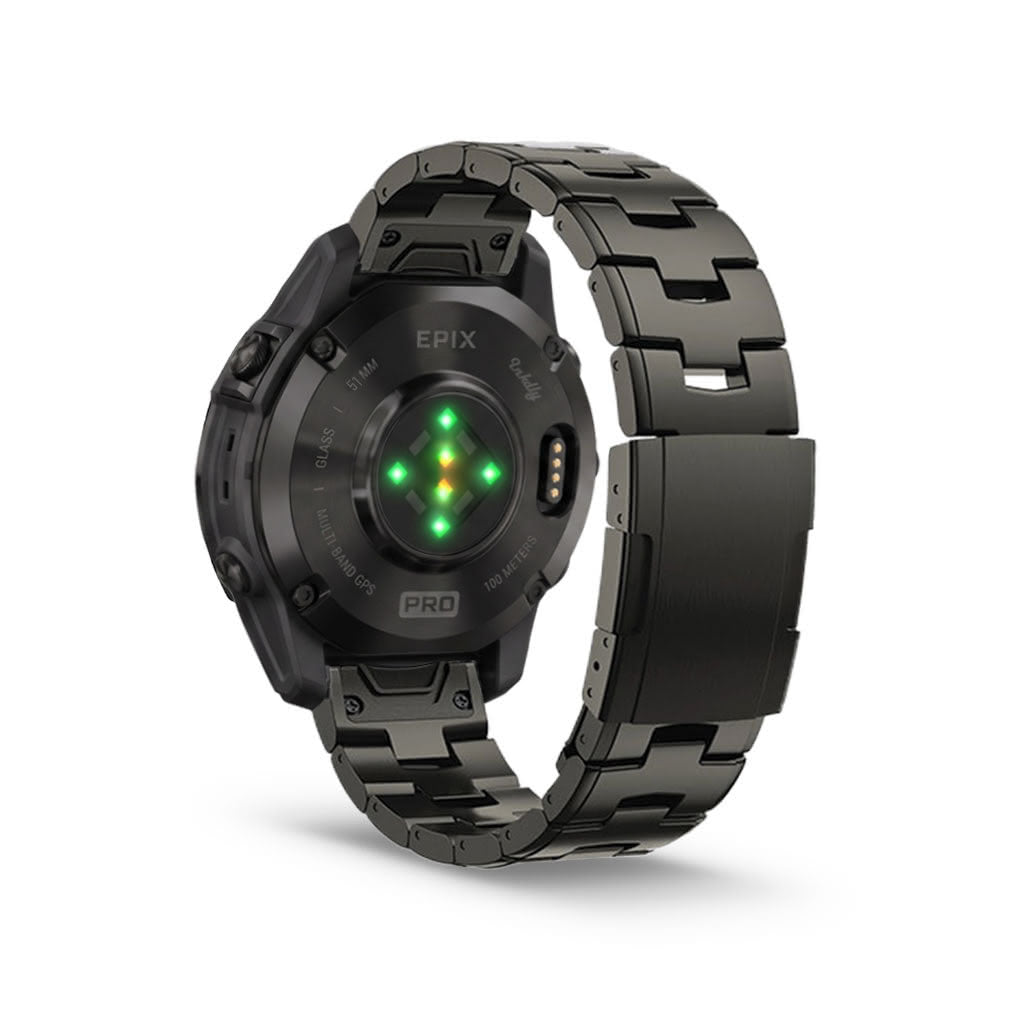 Evo Titanium Garmin Epix Gen 2 Bands Replacement Quick Change 26mm For 51mm Watch Grey