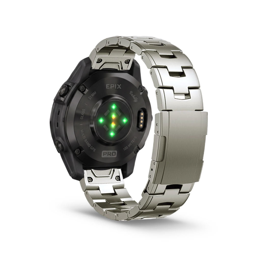 Evo Titanium Garmin Epix Gen 2 Bands Replacement Quick Change 26mm For 51mm Watch Natural