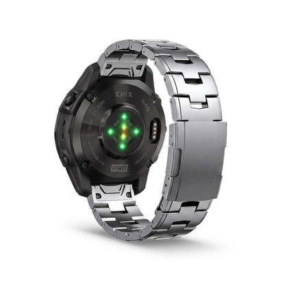 Evo Titanium Garmin Epix Gen 2 Bands Replacement Quick Change 26mm For 51mm Watch Silver