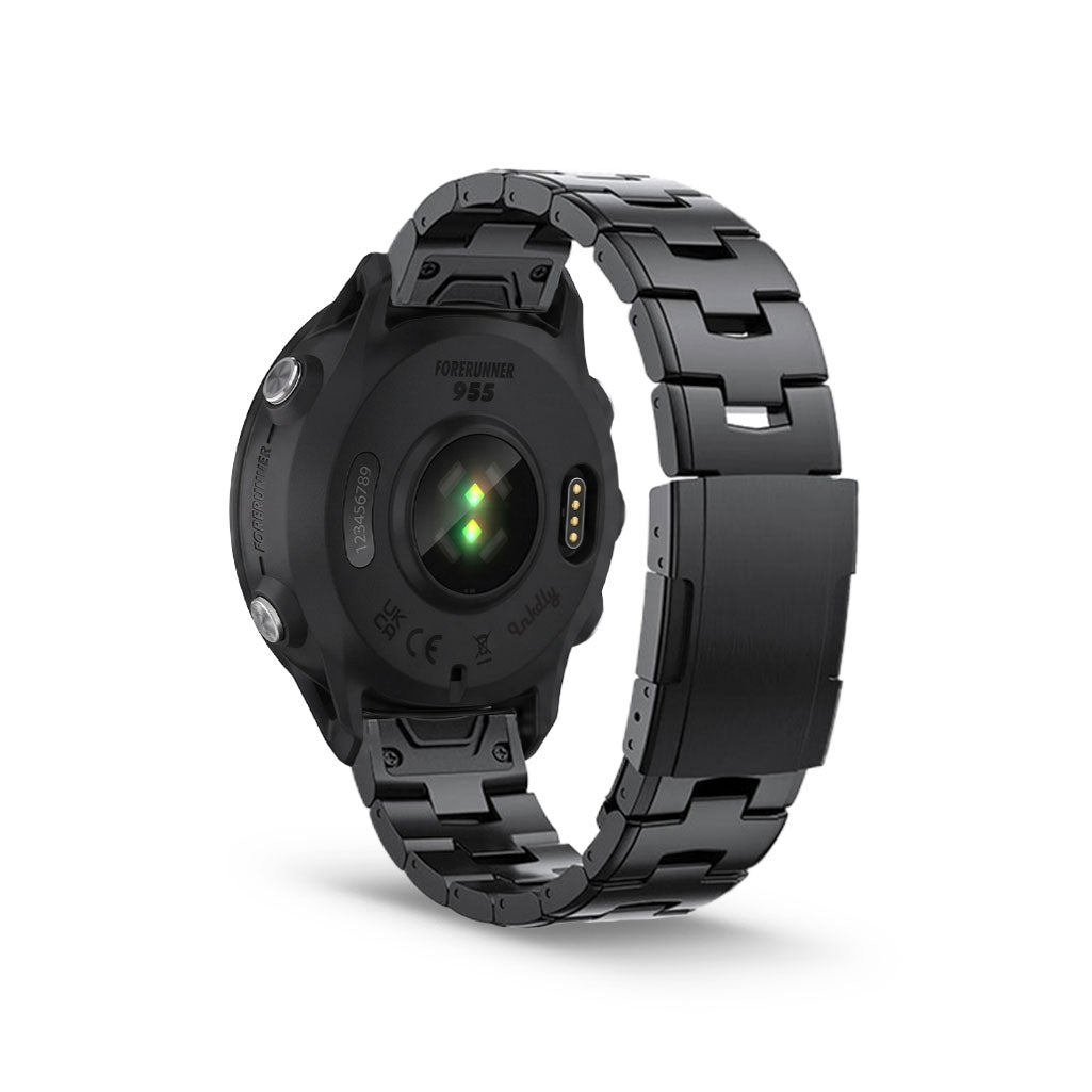Evo Titanium Garmin Forerunner 955 Bands Replacement Quick Change (22mm) Black
