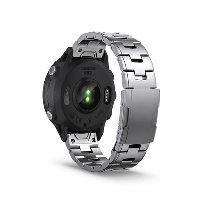 Evo Titanium Garmin Forerunner 955 Bands Replacement Quick Change (22mm) Silver
