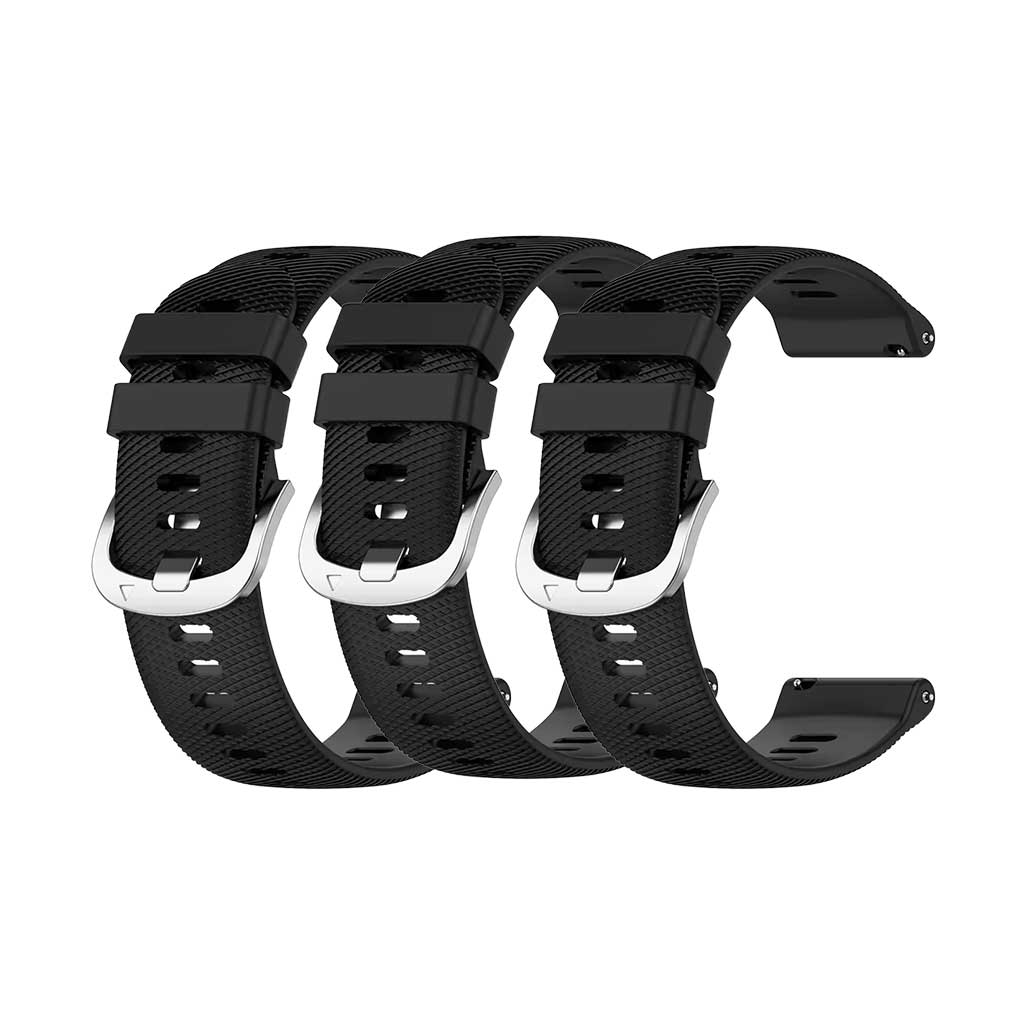 Garmin Forerunner 255 Bands Replacement Strap (22mm) Black (3-Pack)
