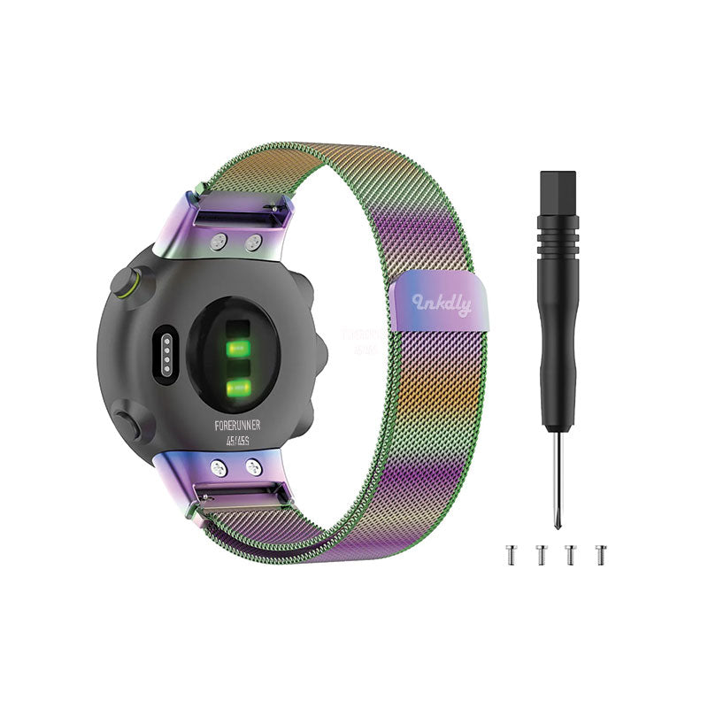 Milanese Garmin Forerunner 45 & 45S Band with Magnetic Lock Iridescent  