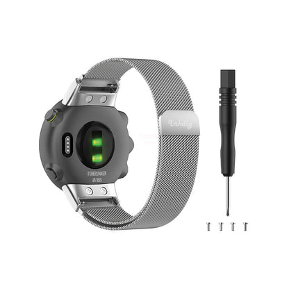 Milanese Garmin Forerunner 45 & 45S Band with Magnetic Lock Silver Steel  
