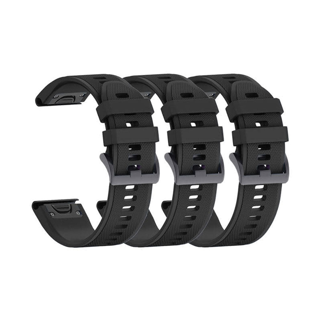Garmin Instinct 3 Bands Replacement Straps Quick Change 22mm For 45mm Watch Black (3-Pack)