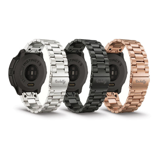 Boss Stainless Garmin Instinct 3 Bands Replacement Straps Quick Change