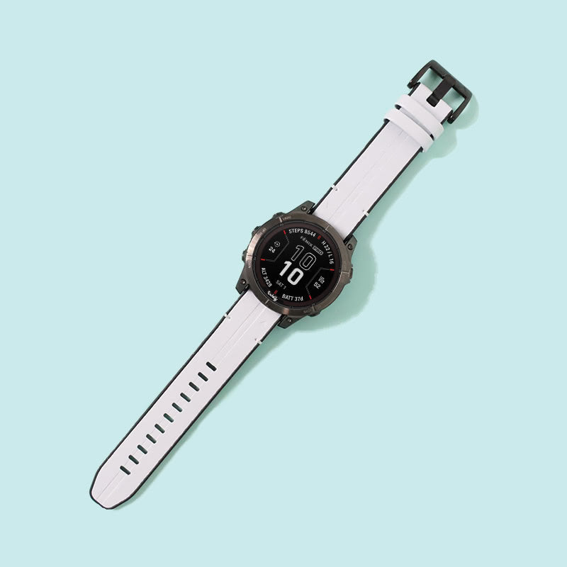 Leather Garmin Fenix 7X Bands Replacement Quick Change (26mm) White