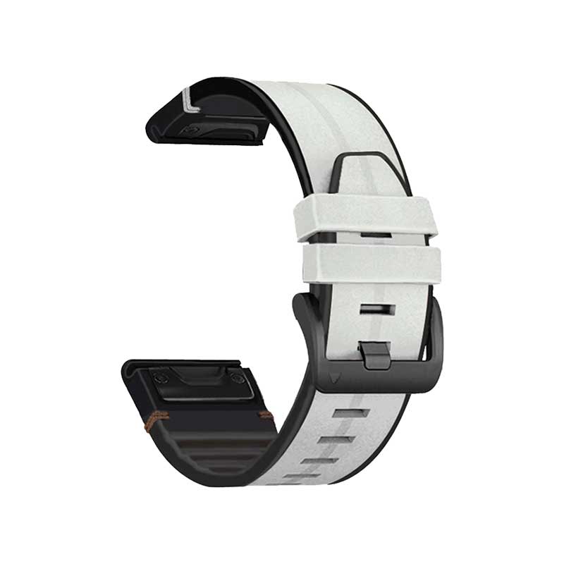 Leather Garmin Band Replacement Straps with Quick Change (22mm) White  