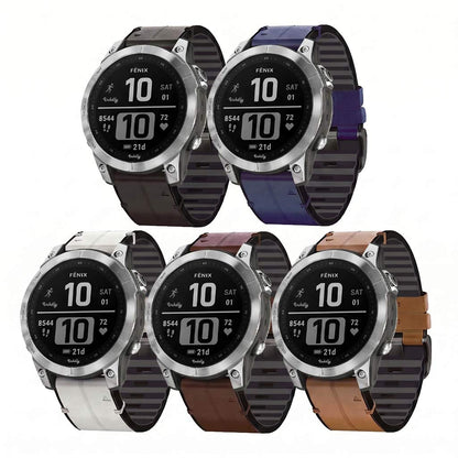Leather Garmin Fenix 7 Bands Replacement Quick Change (22mm)