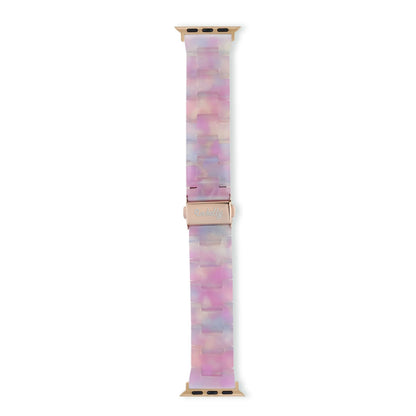 Luna Resin Apple Watch Bands Replacement Straps 38MM/40MM/41MM Iridescent Pink + Rose Gold