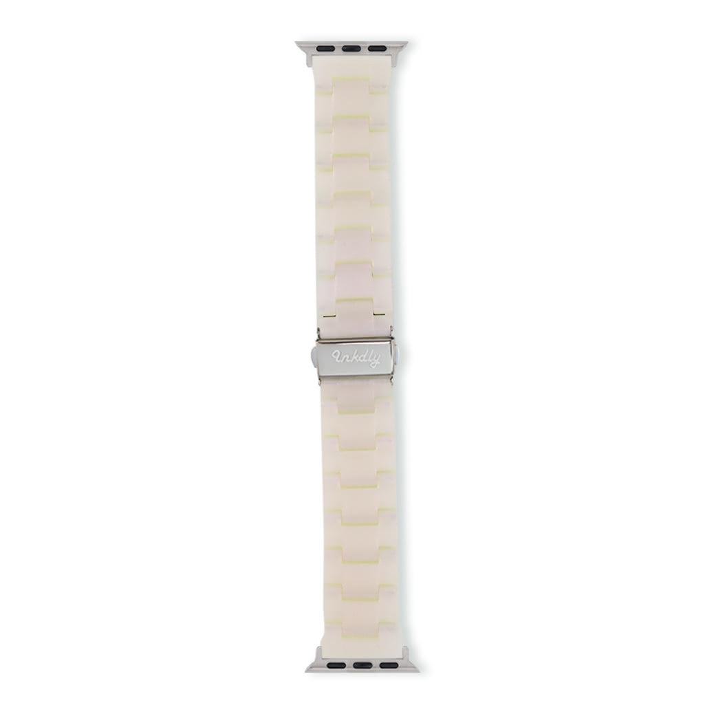 Luna Resin Apple Watch Bands Replacement Straps 38MM/40MM/41MM Mermaid Pink + Silver