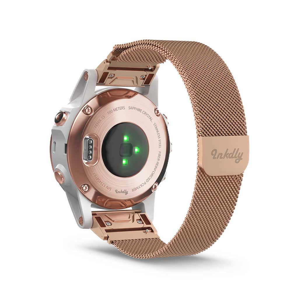 Milanese Garmin Fenix 5S Band Magnetic Lock with Quick Change (20mm) Rose-Gold