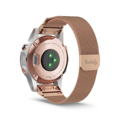 Milanese Garmin Fenix 5S Band Magnetic Lock with Quick Change (20mm) Rose-Gold