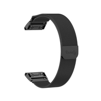 Milanese Garmin Fenix 6S Bands Magnetic Lock Quick Change (20mm) Black Night