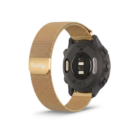 Milanese Garmin Forerunner 55 & 245 Band Replacement Magnetic Lock Gold Honour