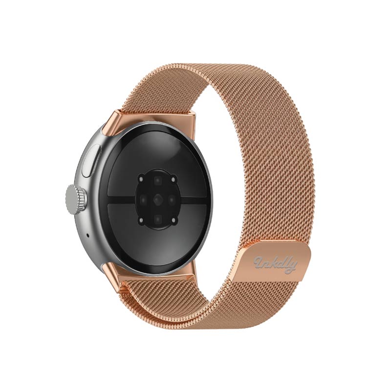 Milanese Google Pixel Watch 2 Band Replacement Magnetic Lock (41mm) Rose Gold