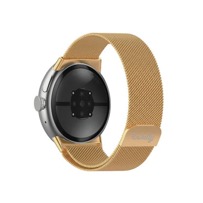 Milanese Google Pixel Watch 3 Band Replacement with Magnetic Lock 41MM Gold Honour