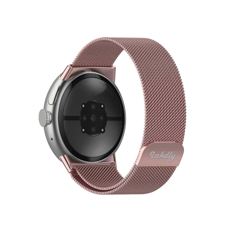 Milanese Google Pixel Watch 3 Band Replacement with Magnetic Lock 41MM Rose Pink