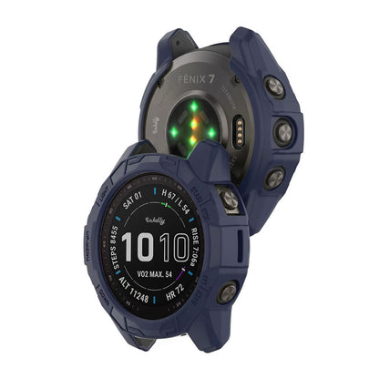 Rugged Garmin Fenix 7 Protective Cover Case Midnight Blue
