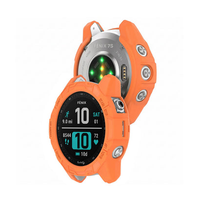 Rugged Garmin Fenix 7S Protective Cover Case Orange