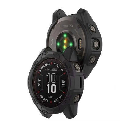 Rugged Garmin Fenix 7X Protective Cover Case Black