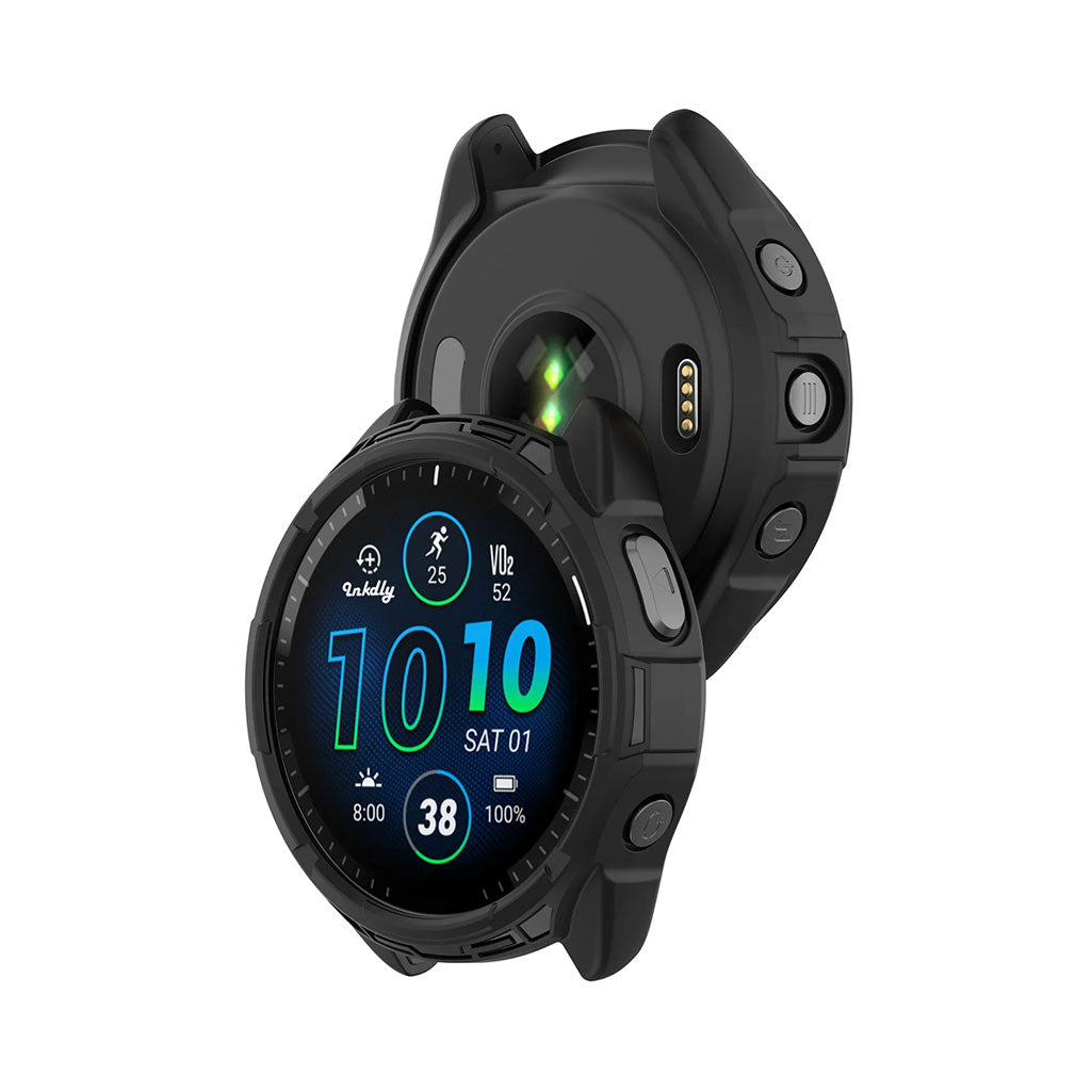 Rugged Garmin Forerunner 965 Protective Cover Case Black