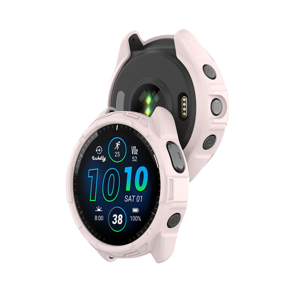 Rugged Garmin Forerunner 965 Protective Cover Case Light Pink