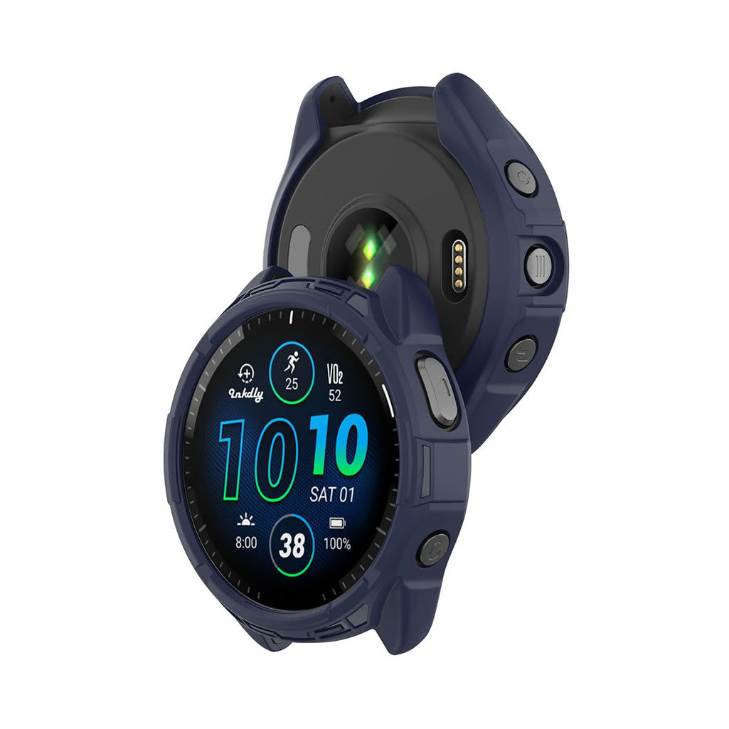 Rugged Garmin Forerunner 965 Protective Cover Case Midnight Blue