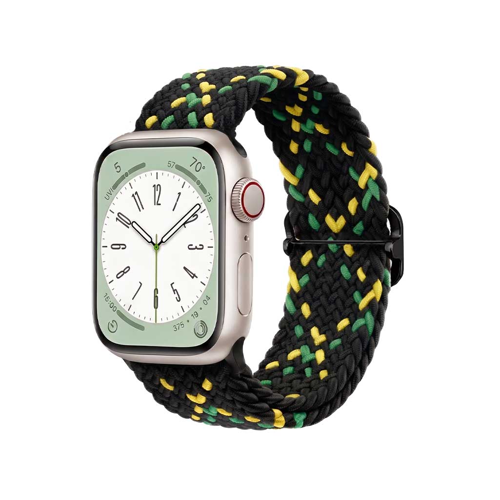 Willow Braided Loop Apple Watch Bands Replacement Straps 38MM/40MM/41MM Black Yellow Green