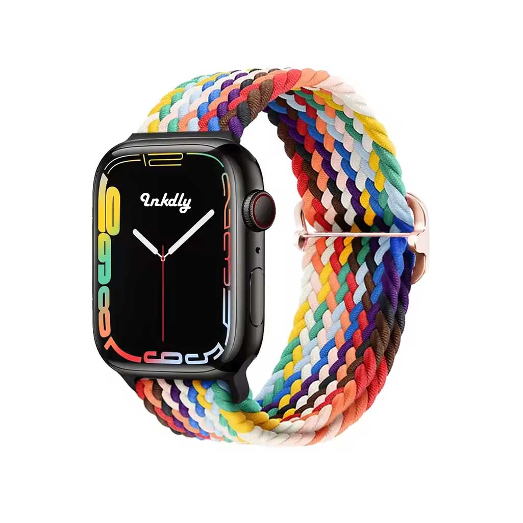Willow Braided Loop Apple Watch Bands Replacement Straps 38MM/40MM/41MM Rainbow