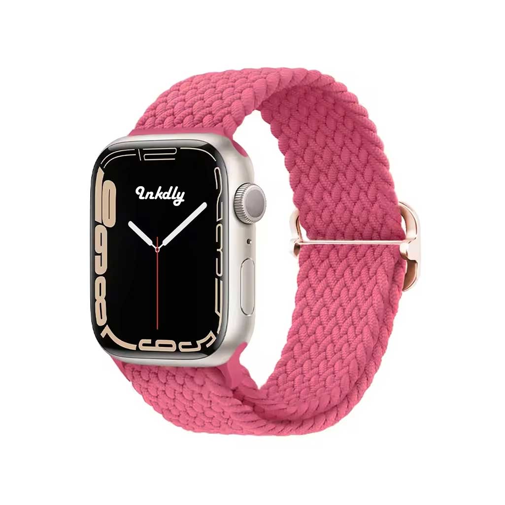 Willow Braided Loop Apple Watch Bands Replacement Straps 38MM/40MM/41MM Rose Red