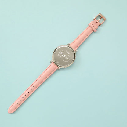 Abbie Leather Garmin Lily 2 Active Bands Replacement Strap (14mm) Pink + Rose Gold Buckle