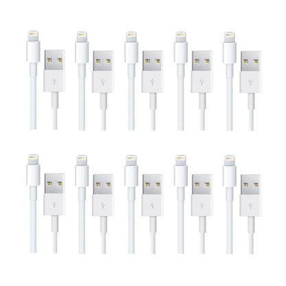 iPhone Charger Cable Replacement Lightning to USB-A 1m (10-Pack)