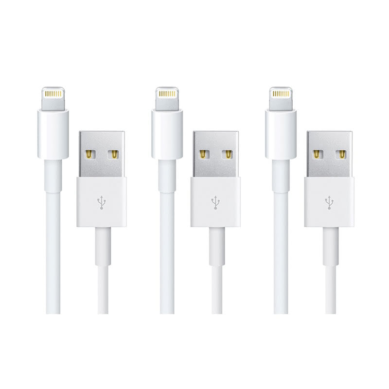 iPhone Charger Cable Replacement Lightning to USB-A 1m (3-Pack)