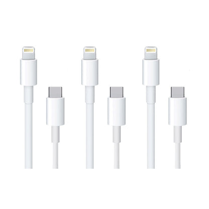 iPhone Charger Cable Replacement Lightning to USB-C 1m (3-Pack)