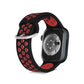 Airvent Apple Watch Band Replacement Straps with Buckle 38mm/40mm/41mm Black + Red Vents 