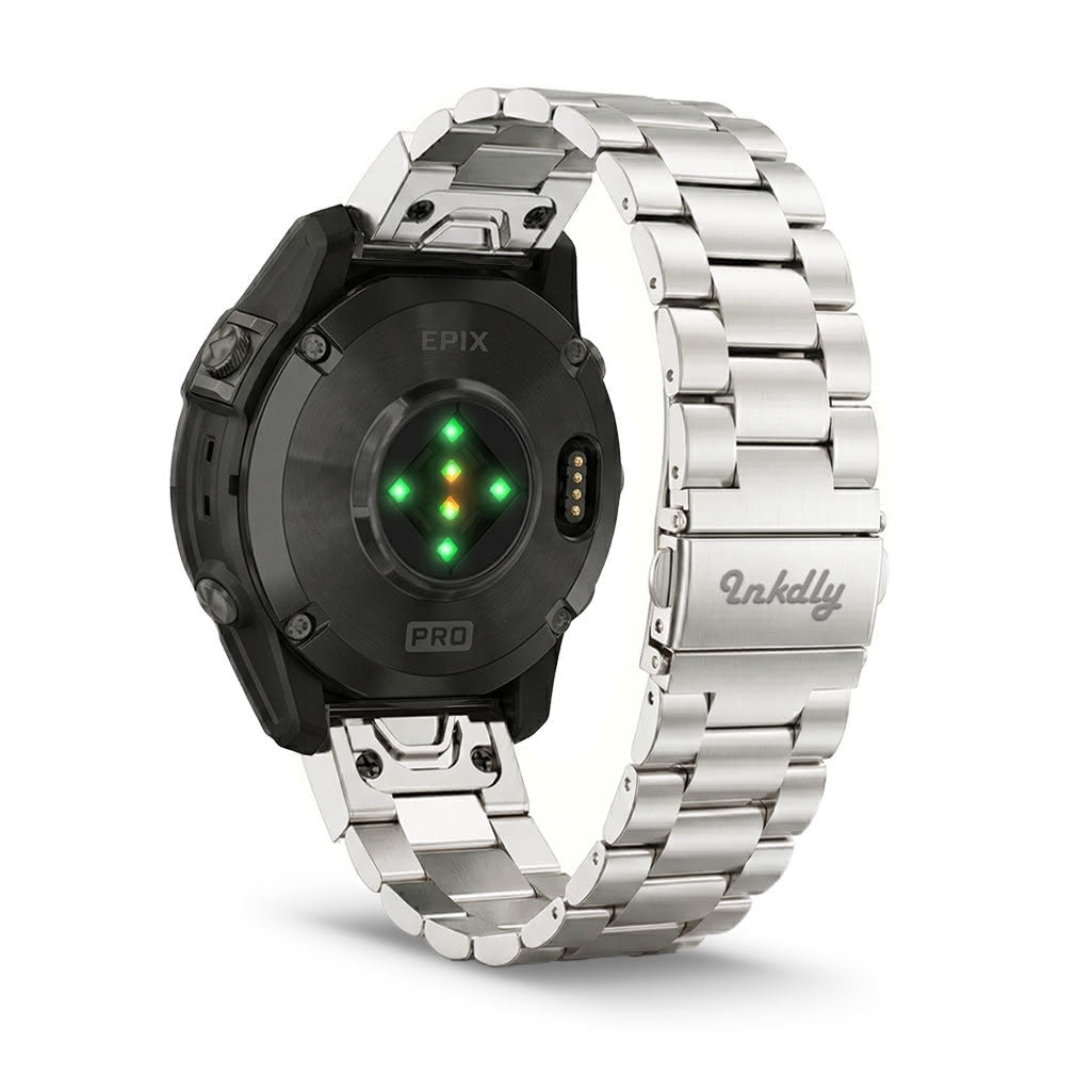 Boss Stainless Garmin Epix Gen 2 Bands Replacement Quick Change 20mm For 42mm Watch Silver