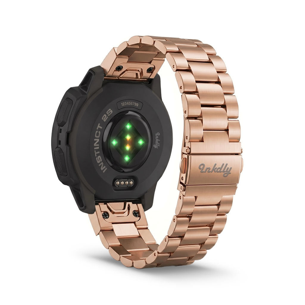 Boss Stainless Garmin Instinct 2S Bands Replacement Quick Change (20mm) Rose Gold