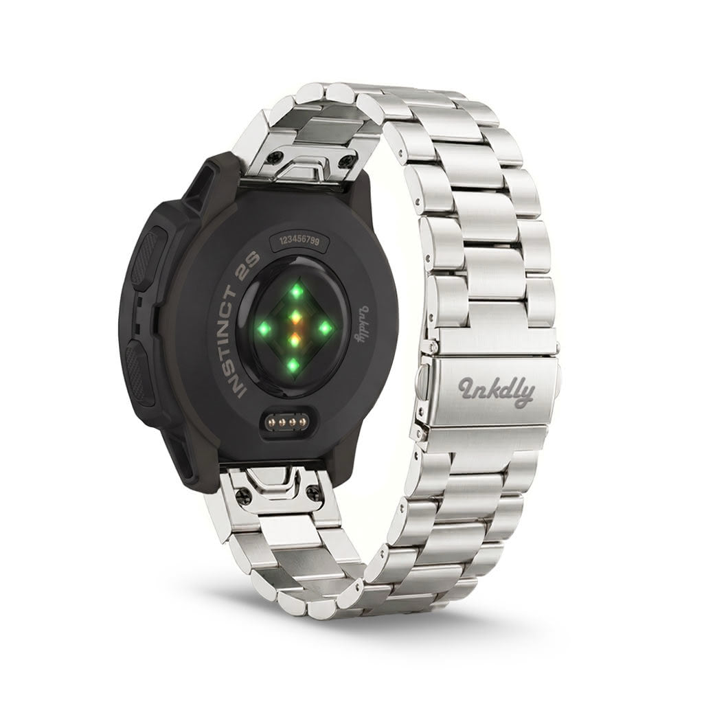 Boss Stainless Garmin Instinct 2S Bands Replacement Quick Change (20mm) Silver