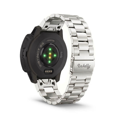 Boss Stainless Garmin Instinct 2S Bands Replacement Quick Change (20mm) Silver