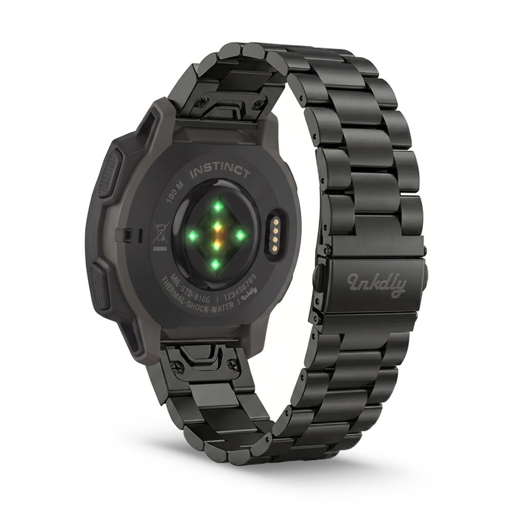 Boss Stainless Garmin Instinct Bands Replacement Quick Change (22mm) Black
