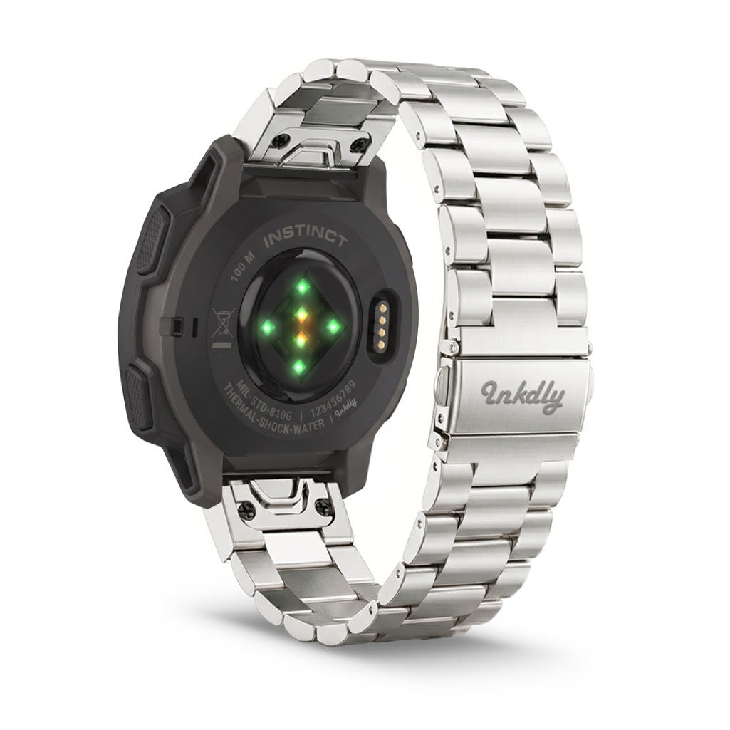 Boss Stainless Garmin Instinct Bands Replacement Quick Change (22mm) Silver