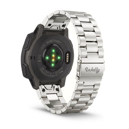 Boss Stainless Garmin Instinct Bands Replacement Quick Change (22mm) Silver