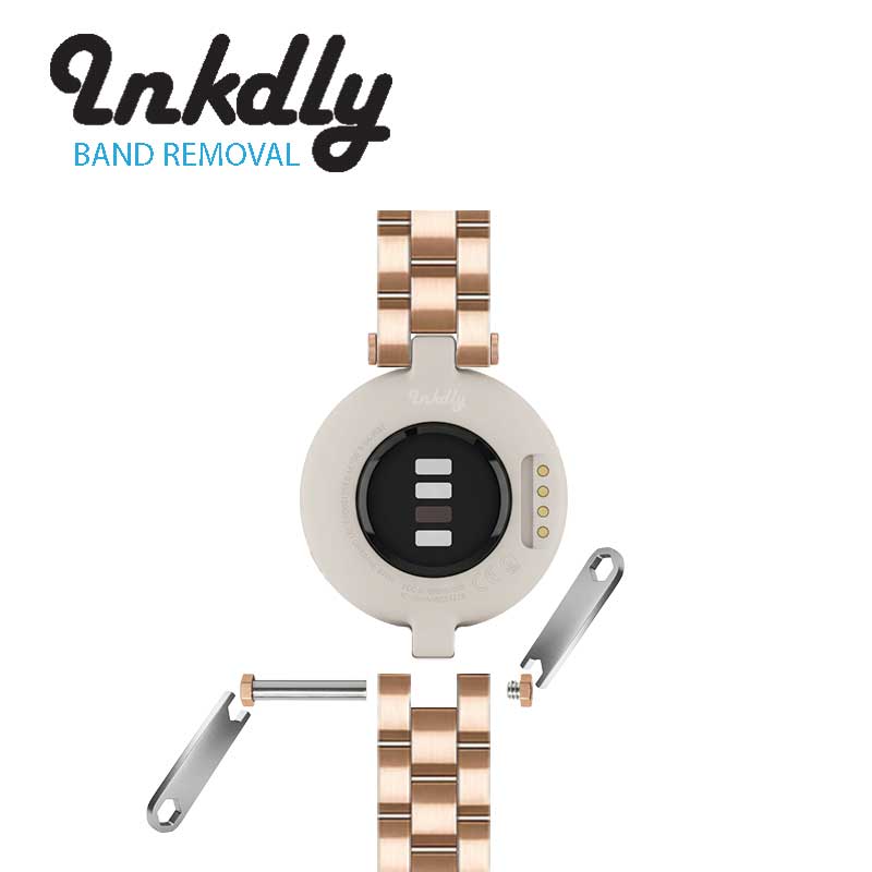 Band compatibel met Garmin Lily Band, Jukaitu metalen polsband, vervangende roestvrijstalen horlogeband compatibel met Garmin Lily Band, 6.1-8.3 inches, Roestvrij staal