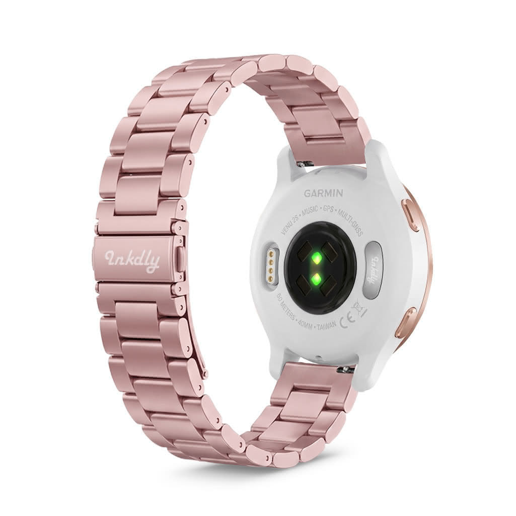 Boss Garmin Venu 2S Bands Replacement Stainless Link (18mm) Rose Pink