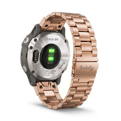 Boss Stainless Garmin Fenix 6S Bands Replacement Quick Change (20mm) Rose Gold